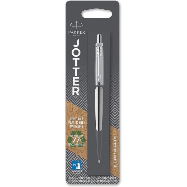 Stylo bille Parker Jotter - Stylo bille Medium - Encre bleue - 1-Blister