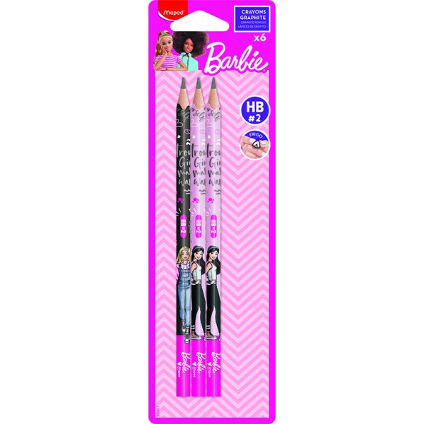 Set de crayons - Maped - Crayons Barbie extruds Graph 6-pack