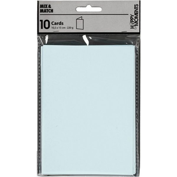 Carte - bleu clair - 10,5 x 15 cm - 10 pcs Carte - bleu clair - 10,5 x 15 cm - 10 pcs