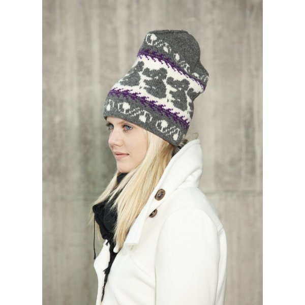 Patron tricot - Bonnet avec ours en peluche