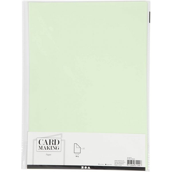 Papier - vert clair - A4 - 20 pcs