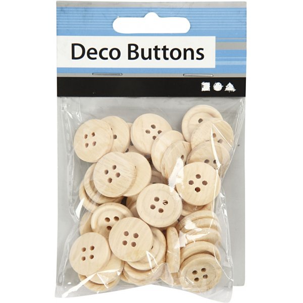 Boutons en bois - 40 pcs Boutons en bois - 40 pcs