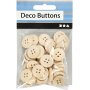Boutons en bois - 40 pcs