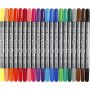 Marqueur Colortime Double - couleurs standards - 20 pcs
