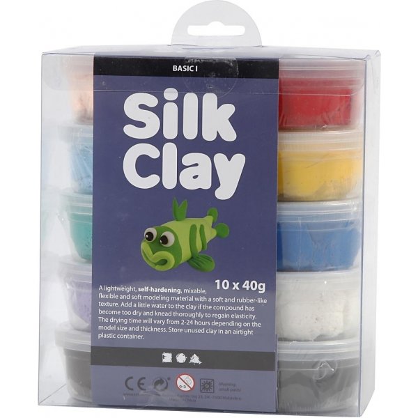 Silk Clay - couleurs mlanges - Basic 1 - 10 x 40 g