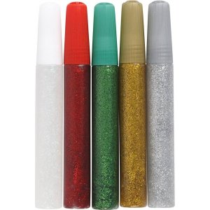 Colle pailletée - couleurs mélangées - 5 x 10 ml Colle pailletée - couleurs mélangées - 5 x 10 ml