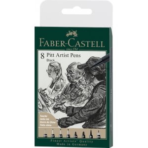 Coffret de stylos à dessin - Faber-Castell - Pitt Artist - Couleur 199 - 8 stylos (5F) Coffret de stylos à dessin - Faber-Castell - Pitt Artist - Couleur 199 - 8 stylos (5F)