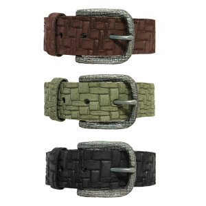 Ceinture pour femme en cuir de vachette � motif croco