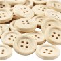 Boutons en bois - 23 mm - 30 pcs