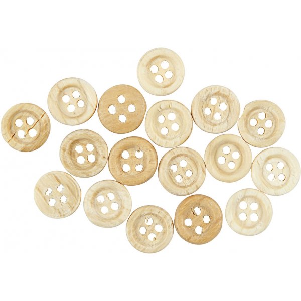 Boutons en bois Ø8 mm - 50 pcs Boutons en bois Ø8 mm - 50 pcs