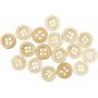Boutons en bois 8 mm - 50 pcs