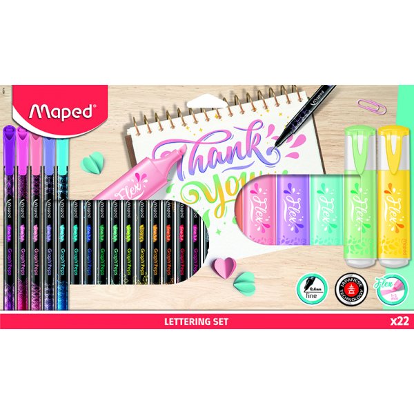 Ensemble d'artisanat - Maped - Ensemble de calligraphie 22 pices