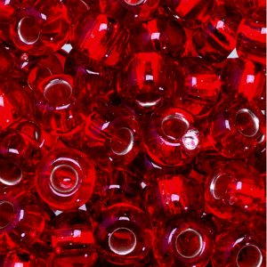 Perles de rocaille ø 5,5 mm - rouge foncé 17 g doublé argent Perles de rocaille ø 5,5 mm - rouge foncé 17 g doublé argent