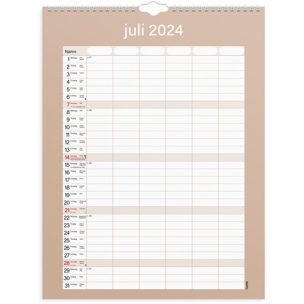 Calendrier familial 24/25 - Pratique