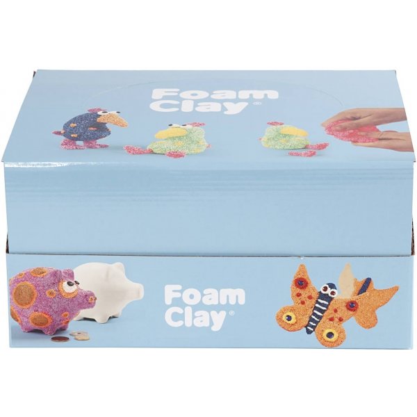 Foam Clay - couleurs pailletes - couleurs mtalliques - 12 sets