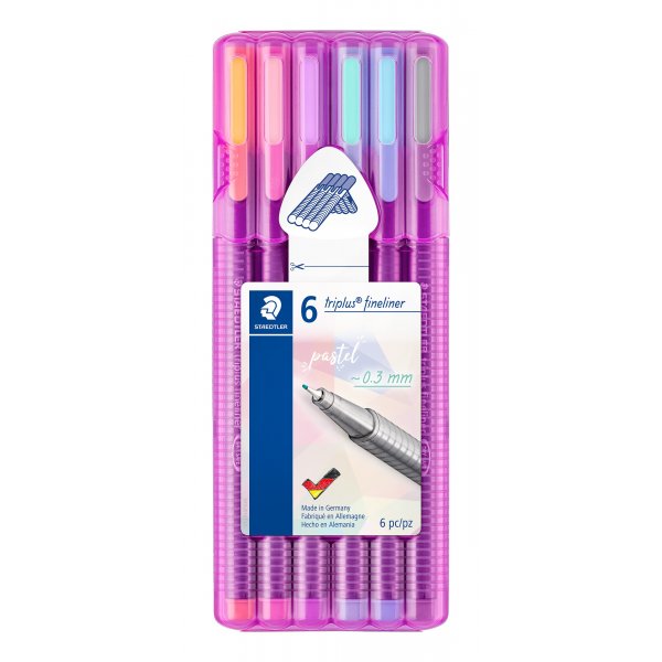 Fineliners Triplus Pastel - 6 stylos