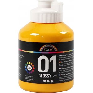 Peinture scolaire - Acrylique - jaune - brillante - 500 ml Peinture scolaire - Acrylique - jaune - brillante - 500 ml