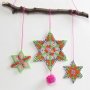 Assiettes perles - Transparent - toile - Diamtre 10 cm - 1 pce