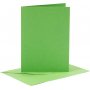 Cartes et enveloppes - vert 10,5 x 15 cm - 6 sets