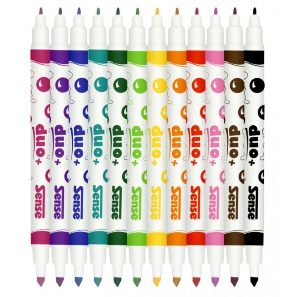 Stylos fibre Double pointe Sense - 12 stylos