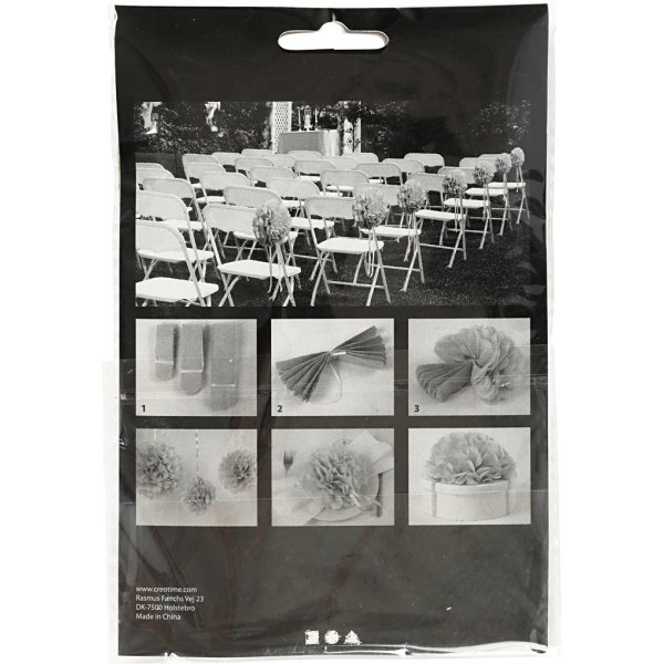 Pompons en papier - blanc - 3 pcs Pompons en papier - blanc - 3 pcs