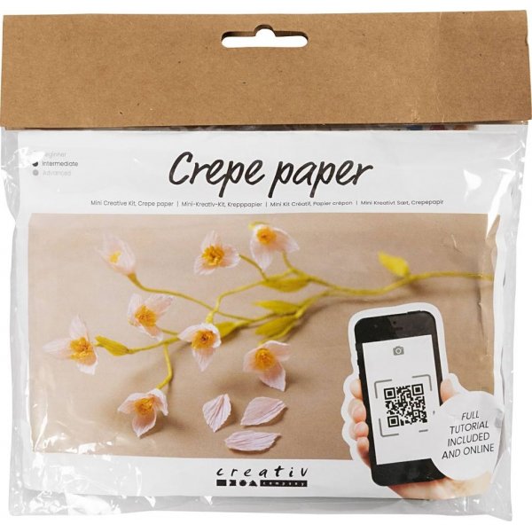 Mini Kit DIY Papier Crpe - Branche de Cerise