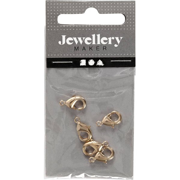 Mousqueton - plaqu or - 5 pcs