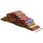Btons en bois - couleurs mlanges - 1000 pcs