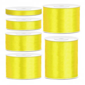Ruban satiné - 25 m - Jaune Ruban satiné - 25 m - Jaune