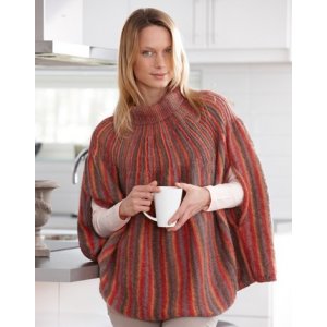 Patron tricot - Poncho à motifs Patron tricot - Poncho à motifs