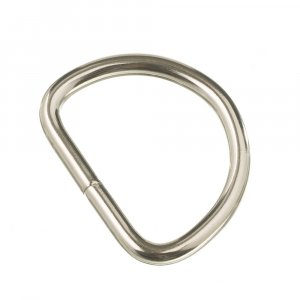 Anneau en D soudé 30x22x3,8 mm - Nickelé Anneau en D soudé 30x22x3,8 mm - Nickelé