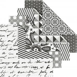Papier origami - noir/blanc - 10 x 10 cm - 50 feuilles Papier origami - noir/blanc - 10 x 10 cm - 50 feuilles