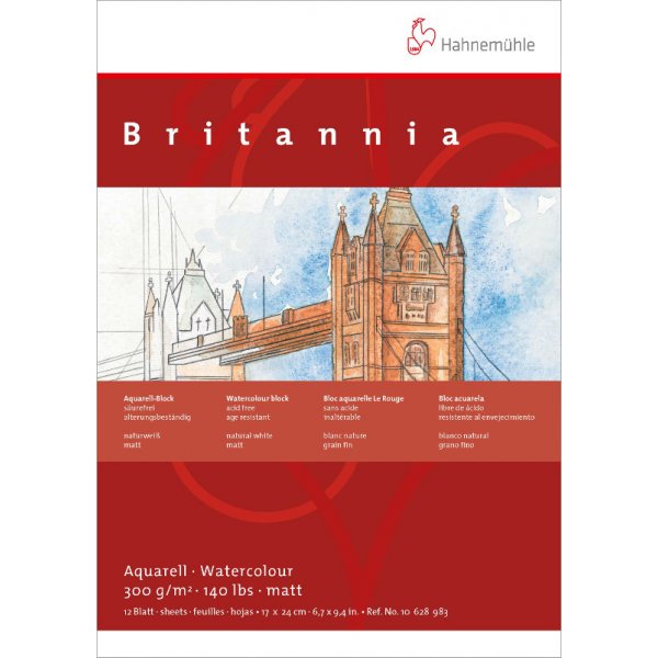 Bloc aquarelle Hahnemhle Britannia 300g Mat