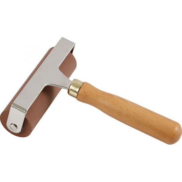 Rouleau en caoutchouc/rouleau linolum - 9,8 cm