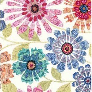 Toile cirée grandes fleurs Toile cirée grandes fleurs