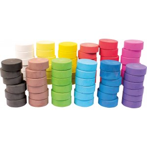 Rondelles de couleur Ø 44 mm - 72 pcs Rondelles de couleur Ø 44 mm - 72 pcs