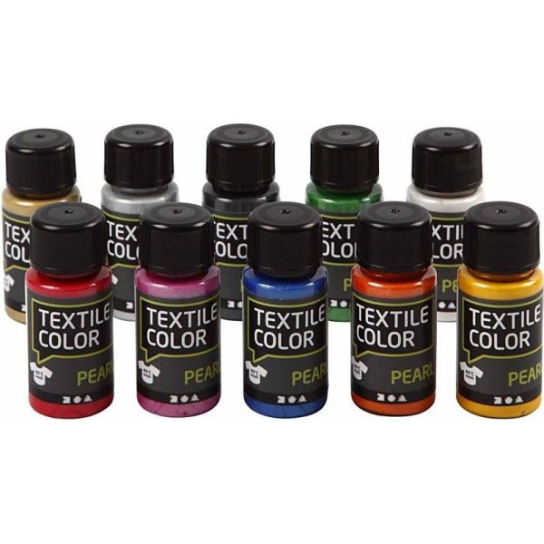 Textile Color - couleurs mlanges - nacre - 10 x 50 ml