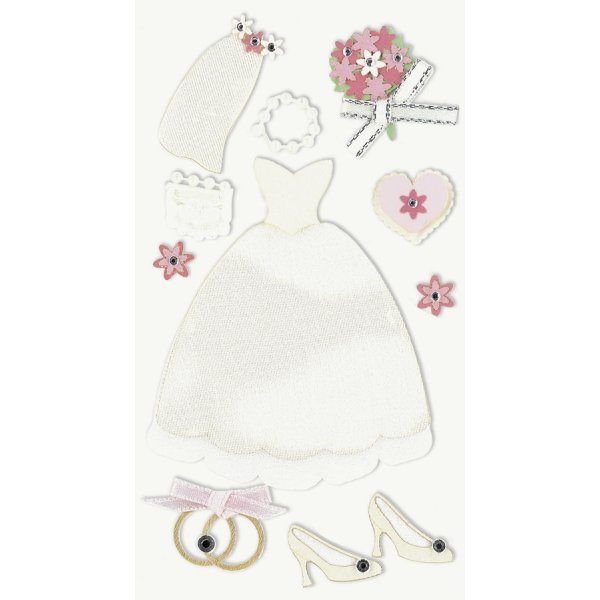Mlange d\\\'autocollants - Robe de marie