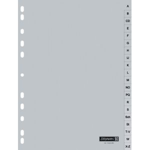 Index pour classeur à anneaux - Plastique A4 - 20 onglets Index pour classeur à anneaux - Plastique A4 - 20 onglets