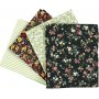 Tissu patchwork - vert - 4 pcs
