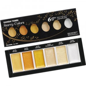 Peinture aquarelle Gansai Tambi - Couleurs or Peinture aquarelle Gansai Tambi - Couleurs or