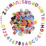 Lettres en feutre - autocollantes - 500 pcs