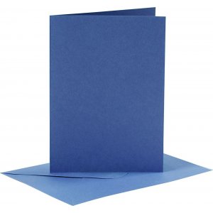 Cartes et enveloppes - bleu 10,5 x 15 cm 6 sets Cartes et enveloppes - bleu 10,5 x 15 cm 6 sets