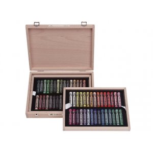 Paysage pastel tendre en boîte en bois - 60 pcs Paysage pastel tendre en boîte en bois - 60 pcs