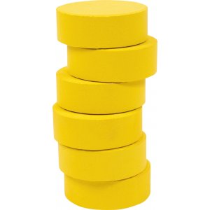 Rondelles de couleur 44 mm - jaune - 6 pcs Rondelles de couleur 44 mm - jaune - 6 pcs