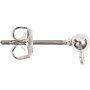 Clous d'oreilles avec boucle et boule - plaqu argent - 10 pcs