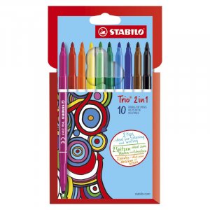 Stylos fibre 2 en 1 - paquet de 10 Stylos fibre 2 en 1 - paquet de 10