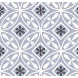 Toile cirée élégance carrelage marocain gris/blanc Toile cirée élégance carrelage marocain gris/blanc