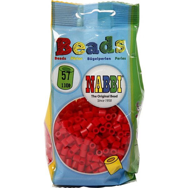 Perles tube - rouge (32231) - moyen - 1100 pcs