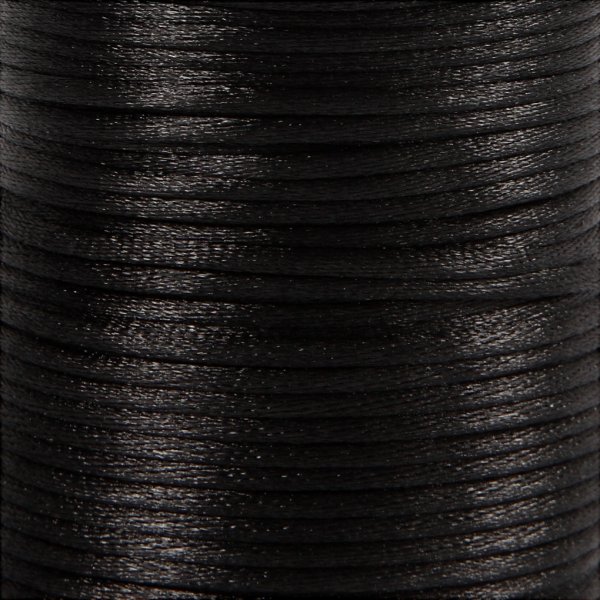 Cordon satiné - noir - 50 m Cordon satiné - noir - 50 m